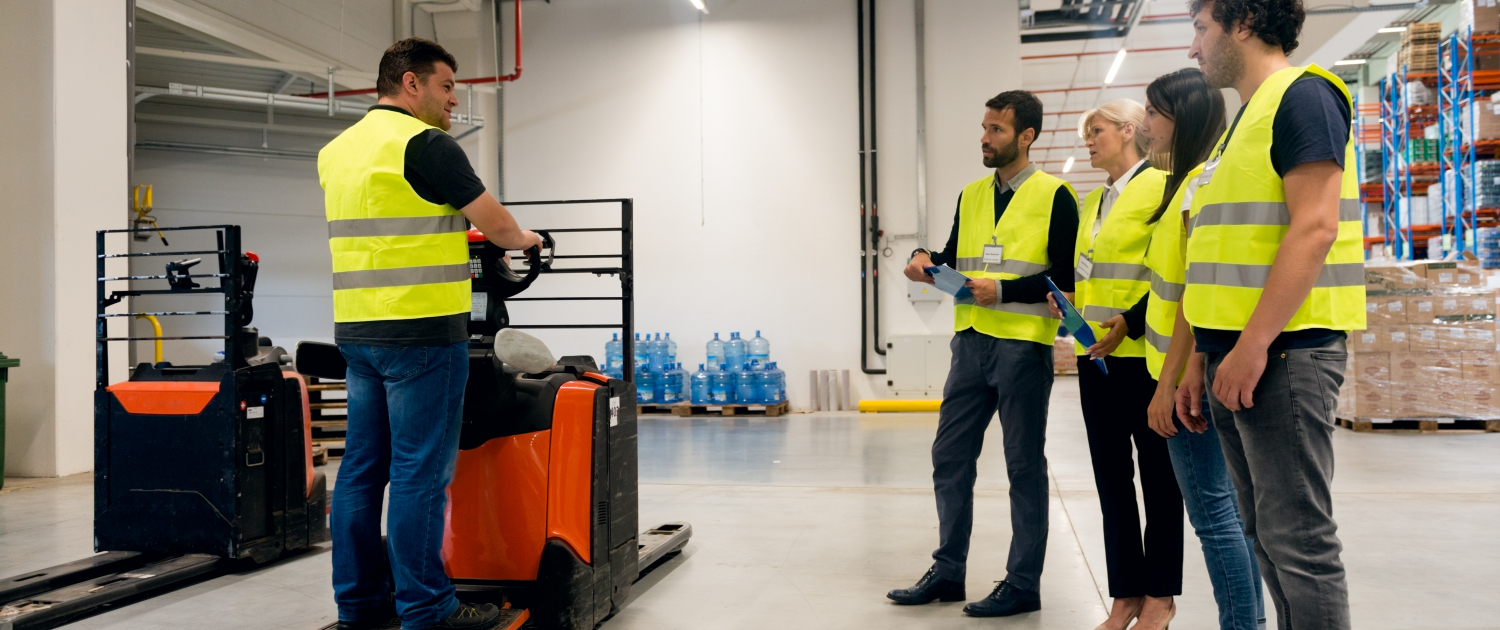 Training on a forklift